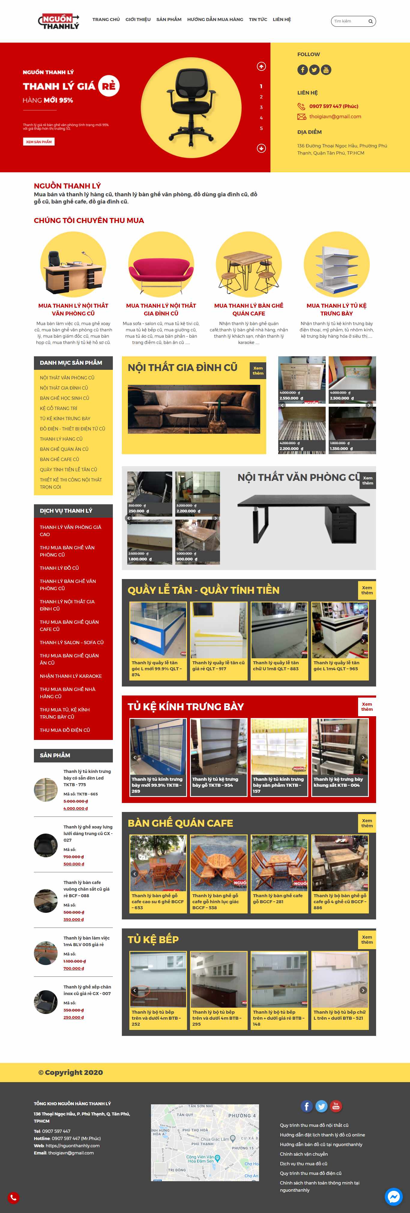 Thiết kế Website Web bán tủ quần áo - nguonthanhlycom