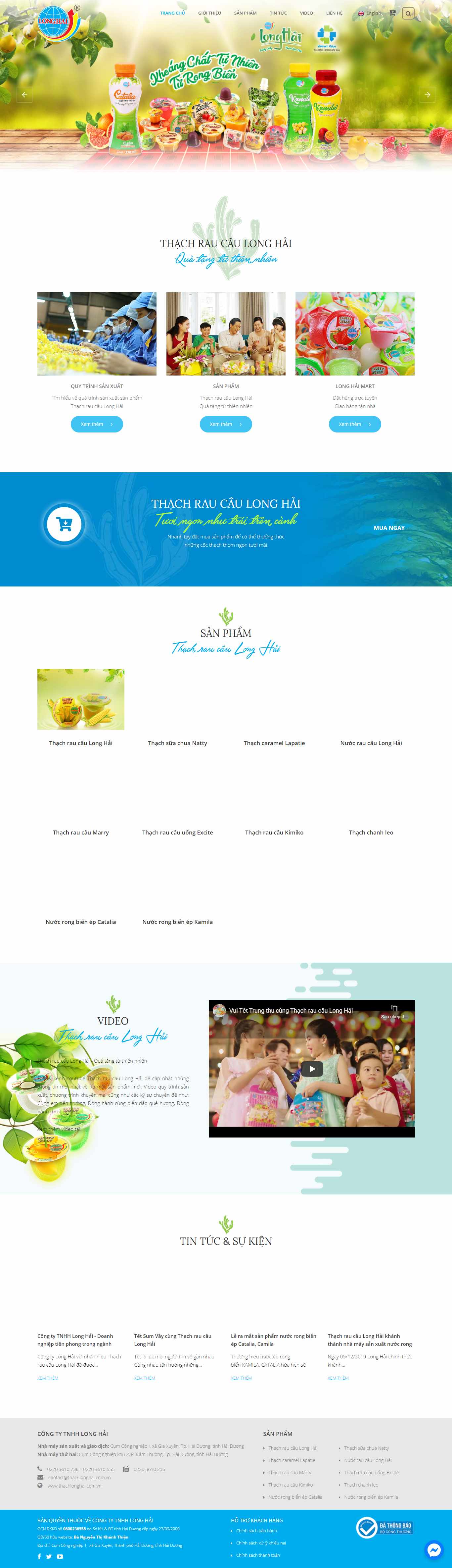 [beemart] Thiết kế Website Web bán thạch rau câu - thachlonghaicomvn