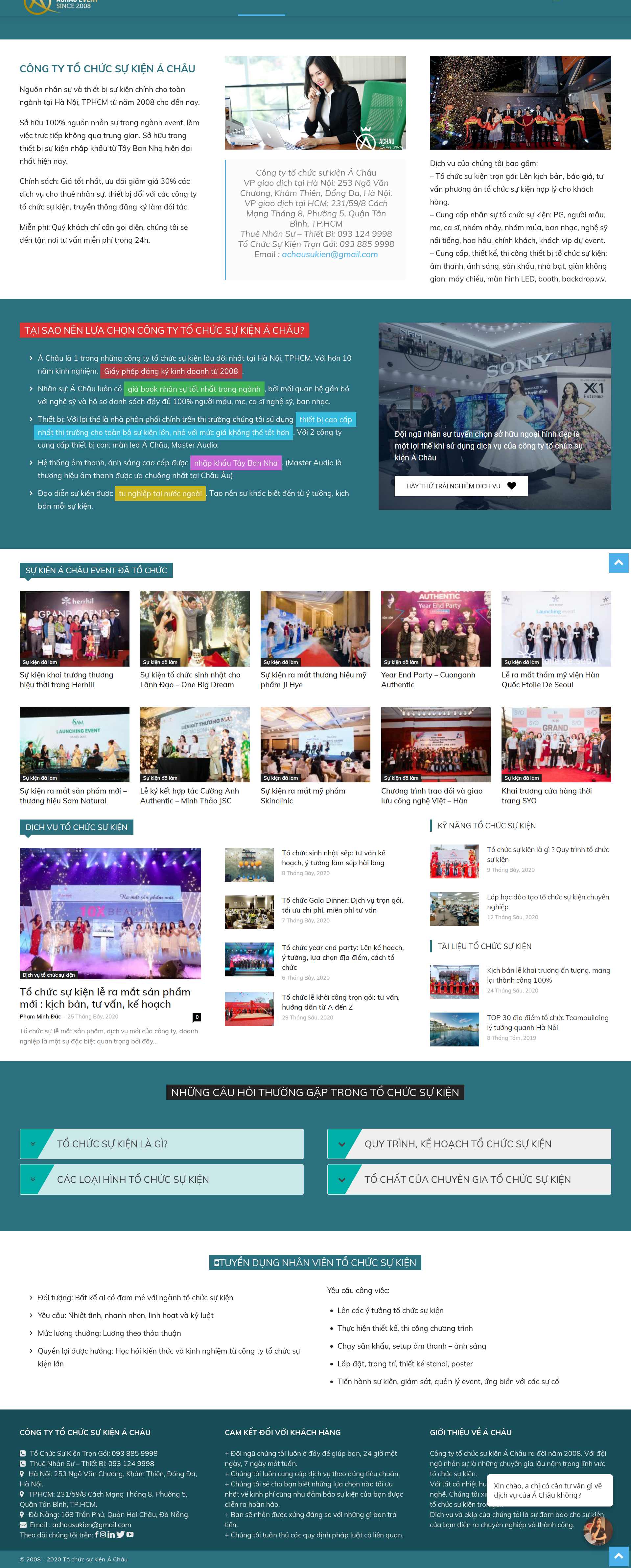 [mtd] Thiết kế Website Web công ty tổ chức sự kiện - sukienachaucom