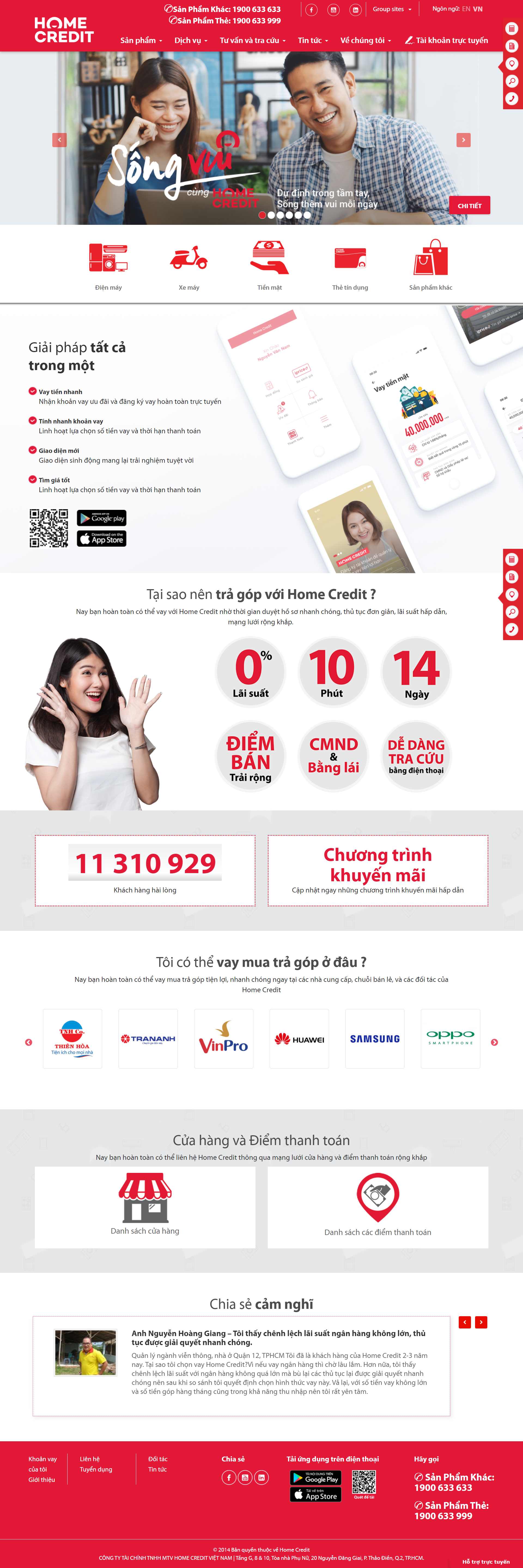 Thiết kế Website Web công ty tài chính - wwwhomecreditvn