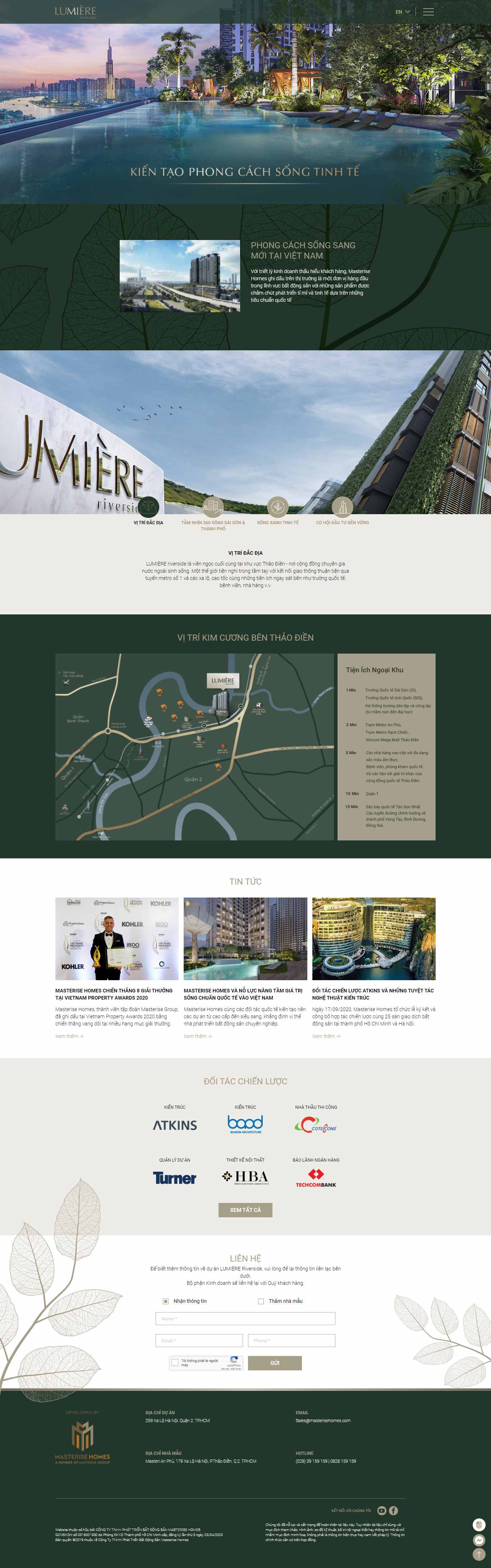 Thiết kế Website Web bán chung cư - masterisehomescom