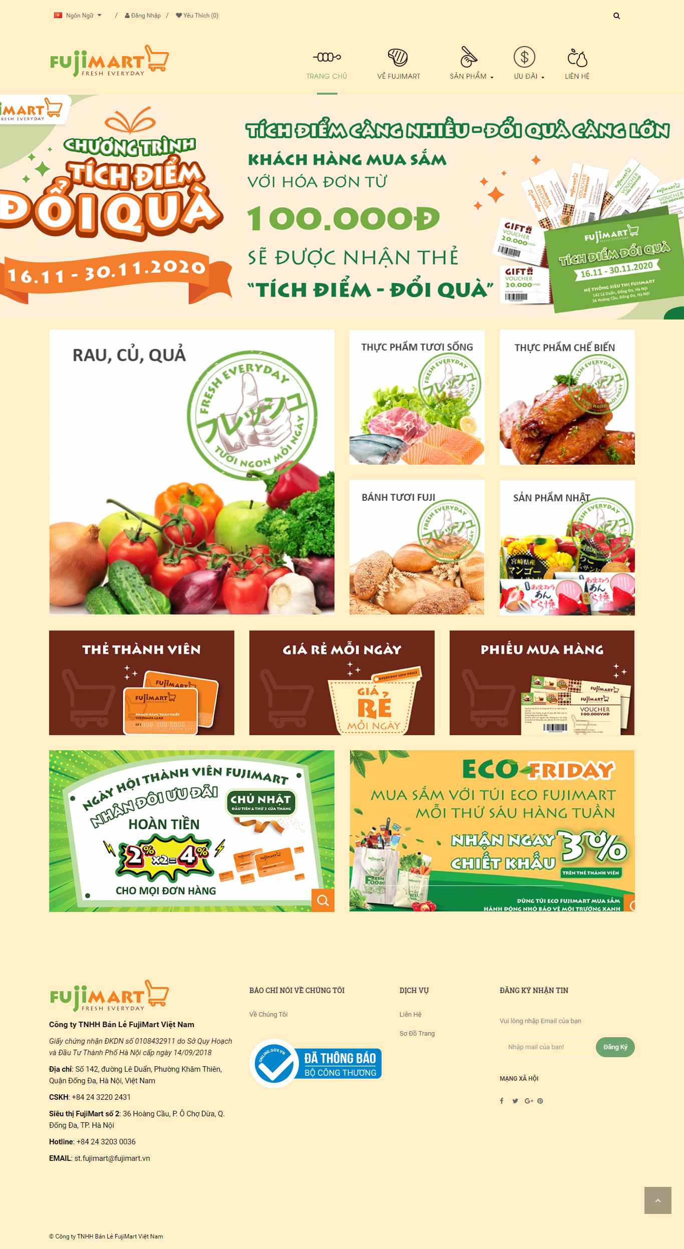 Thiết kế Website Web công ty bia - fujimartvn
