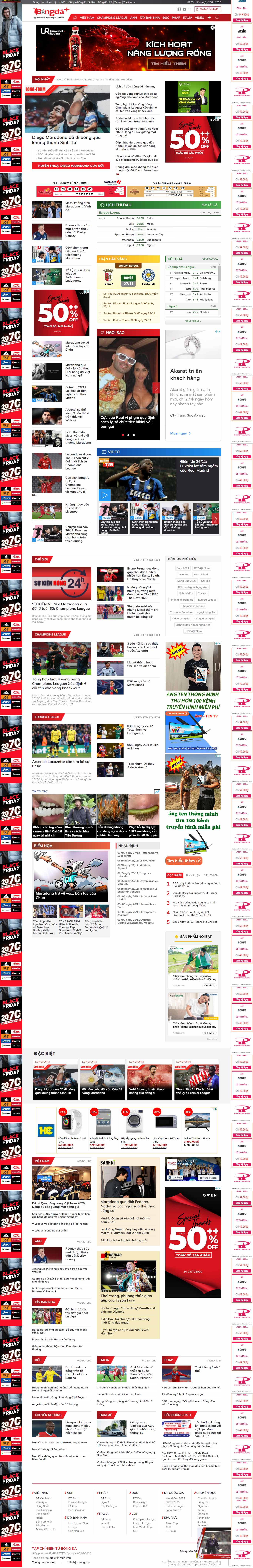 [live] Thiết kế Website web bóng đá - bongdaplusvn