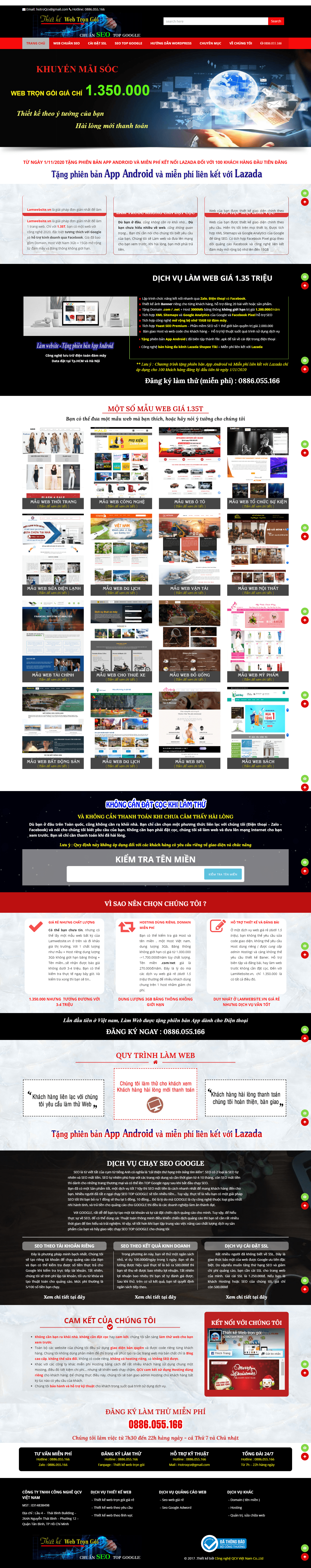 Thiết kế Website web web30s - lamwebsitevn