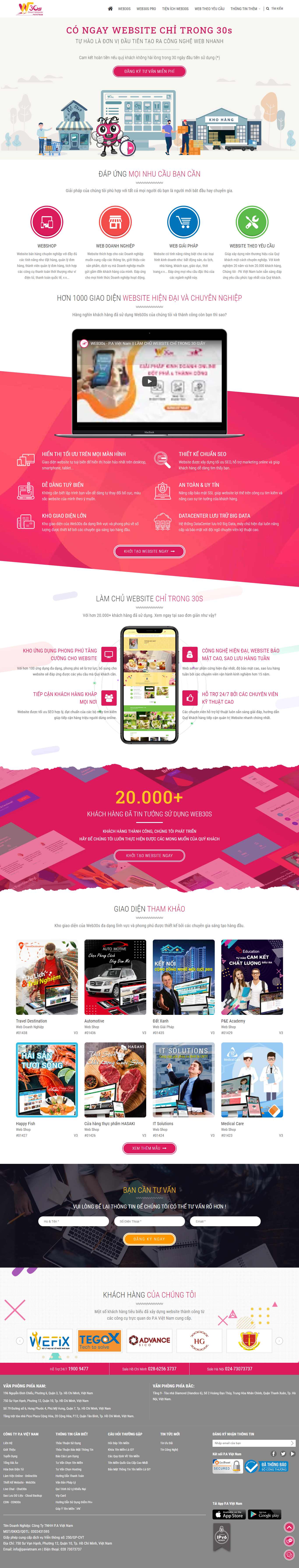 Thiết kế Website web web30s - web30svn