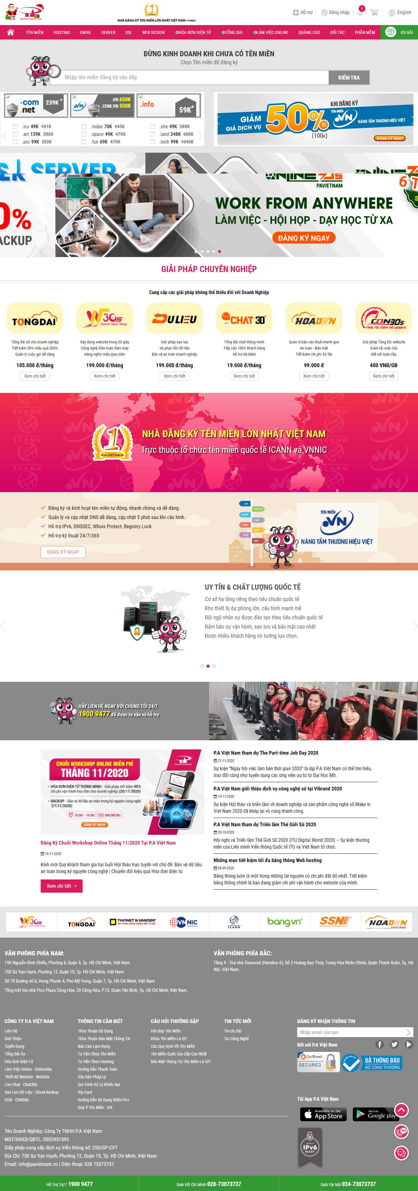 Thiết kế Website web web30s - wwwpavietnamvn