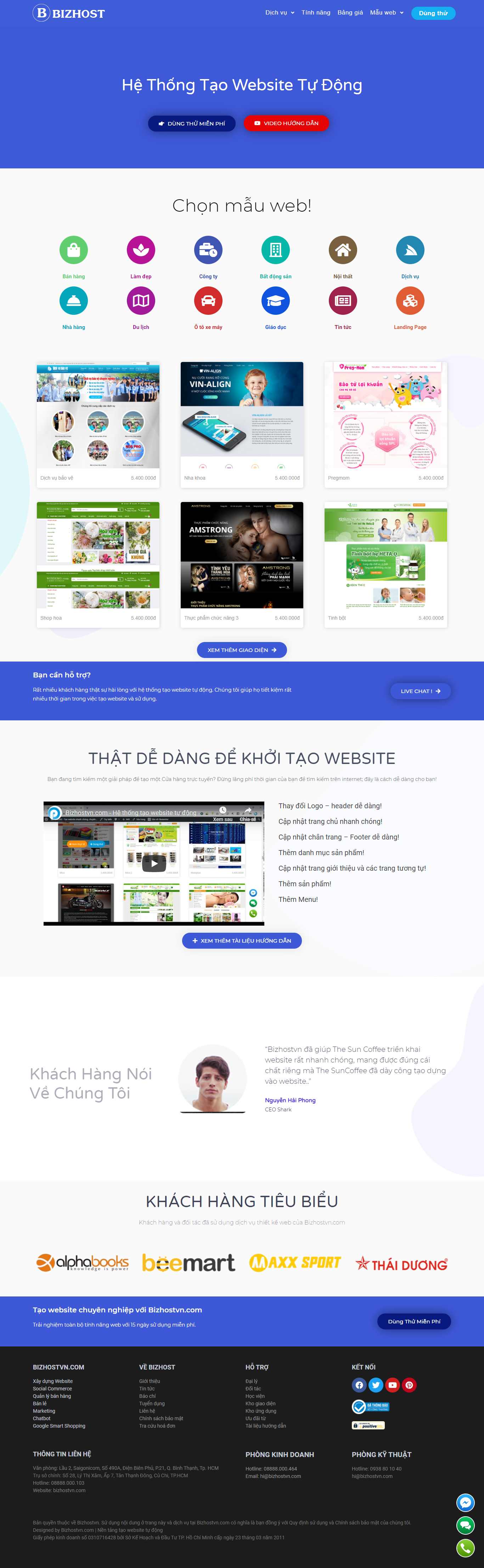 Thiết kế Website web web30s - bizhostvncom