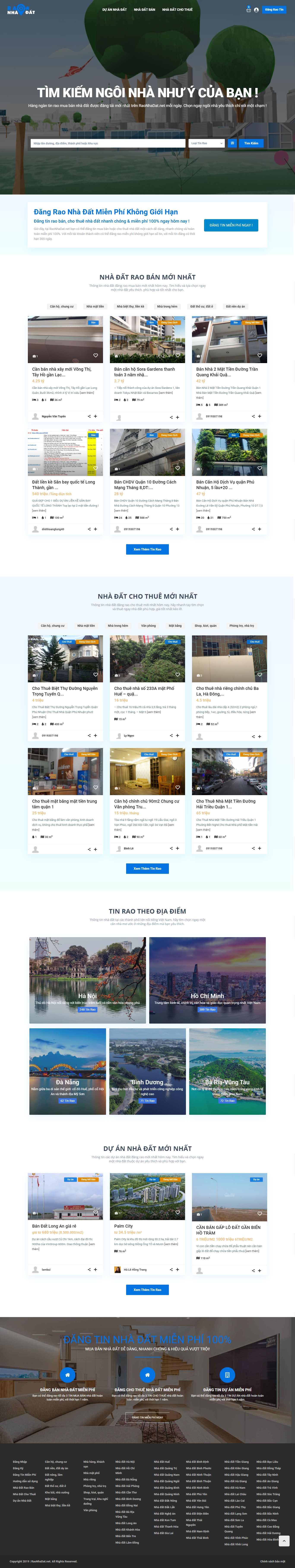 Thiết kế Website web raothue - raonhadatnet