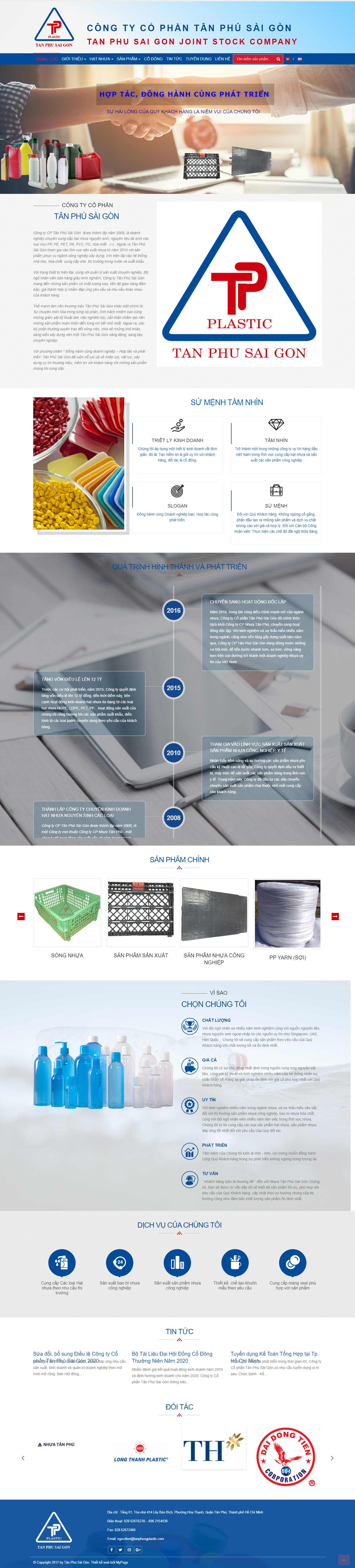 Thiết kế Website web mypage - tanphusgplasticcom