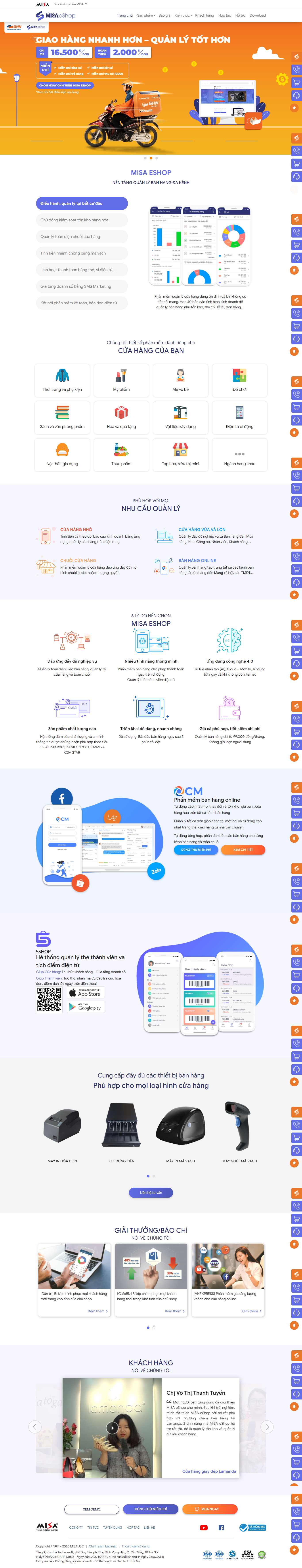 [pcm] Thiết kế Website Web bán cửa hàng vật liệu - eshopmisavn
