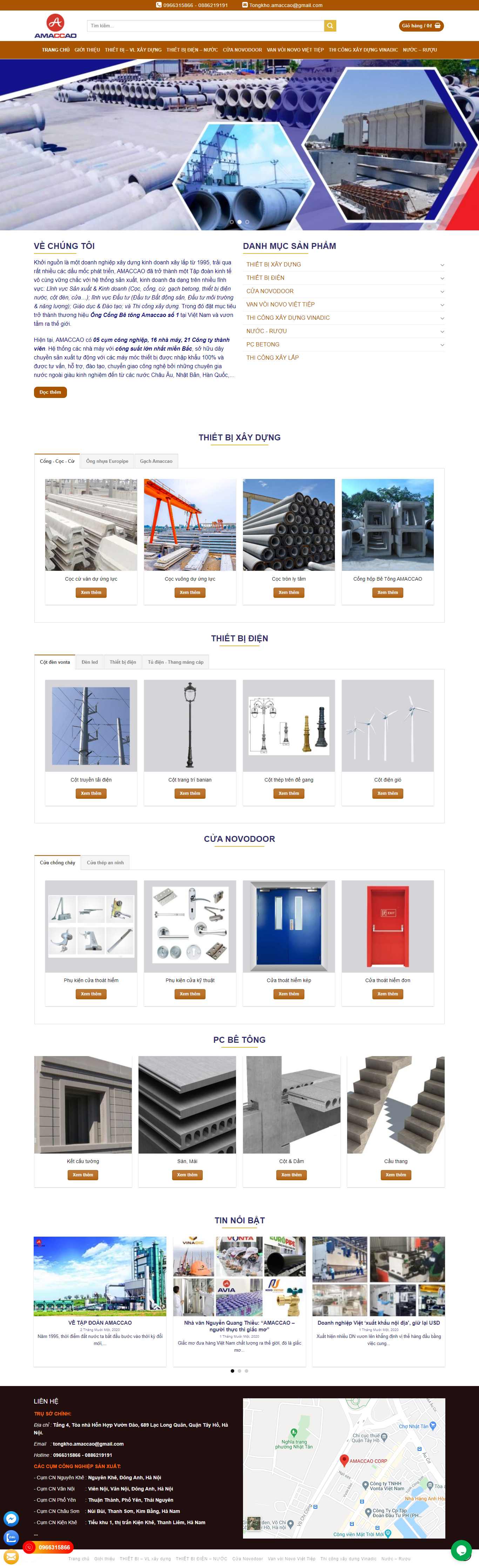 Thiết kế Website Web công ty bê tông - tongkhoamaccaocom