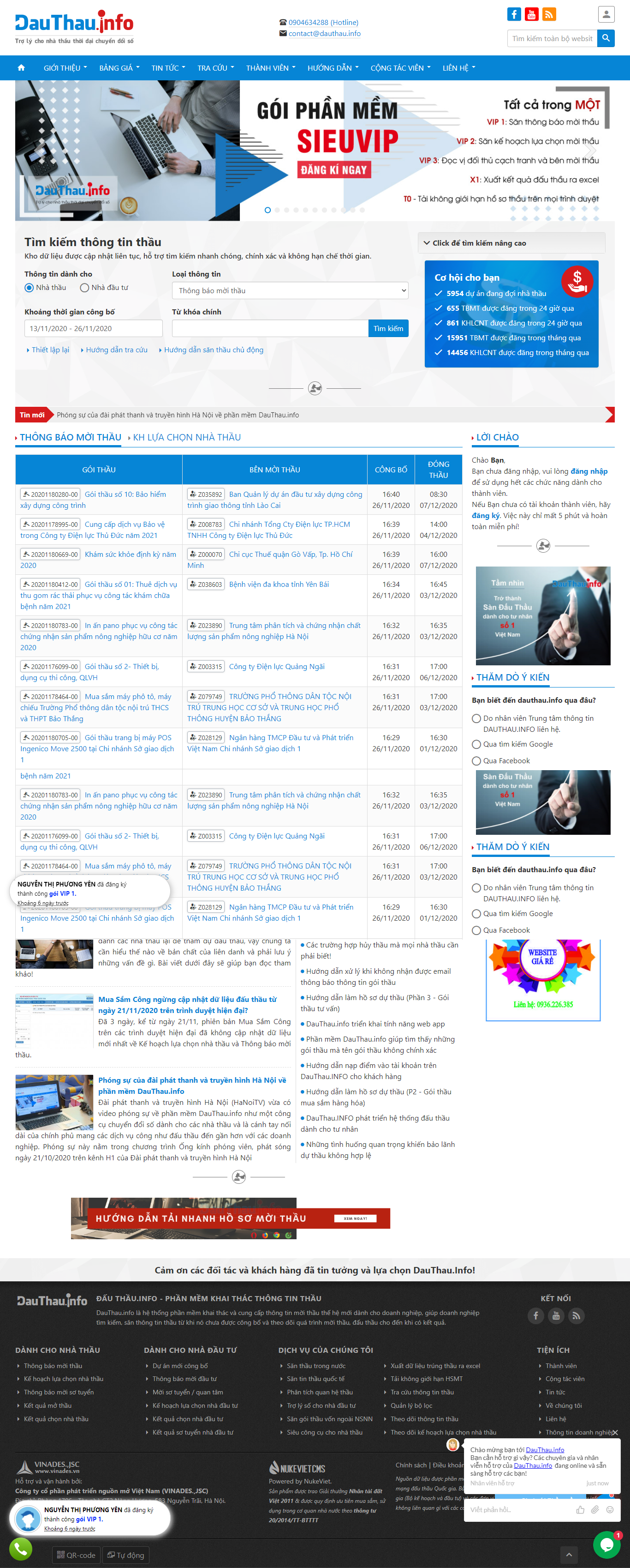 Thiết kế Website Web công ty cầu đường - dauthauinfo