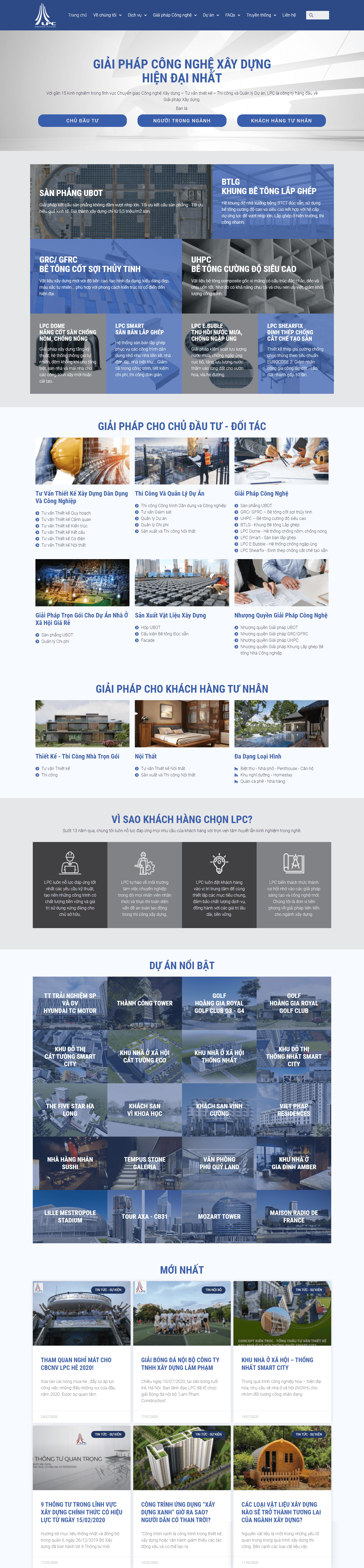 Thiết kế Website Web công ty cầu đường - lpcvn