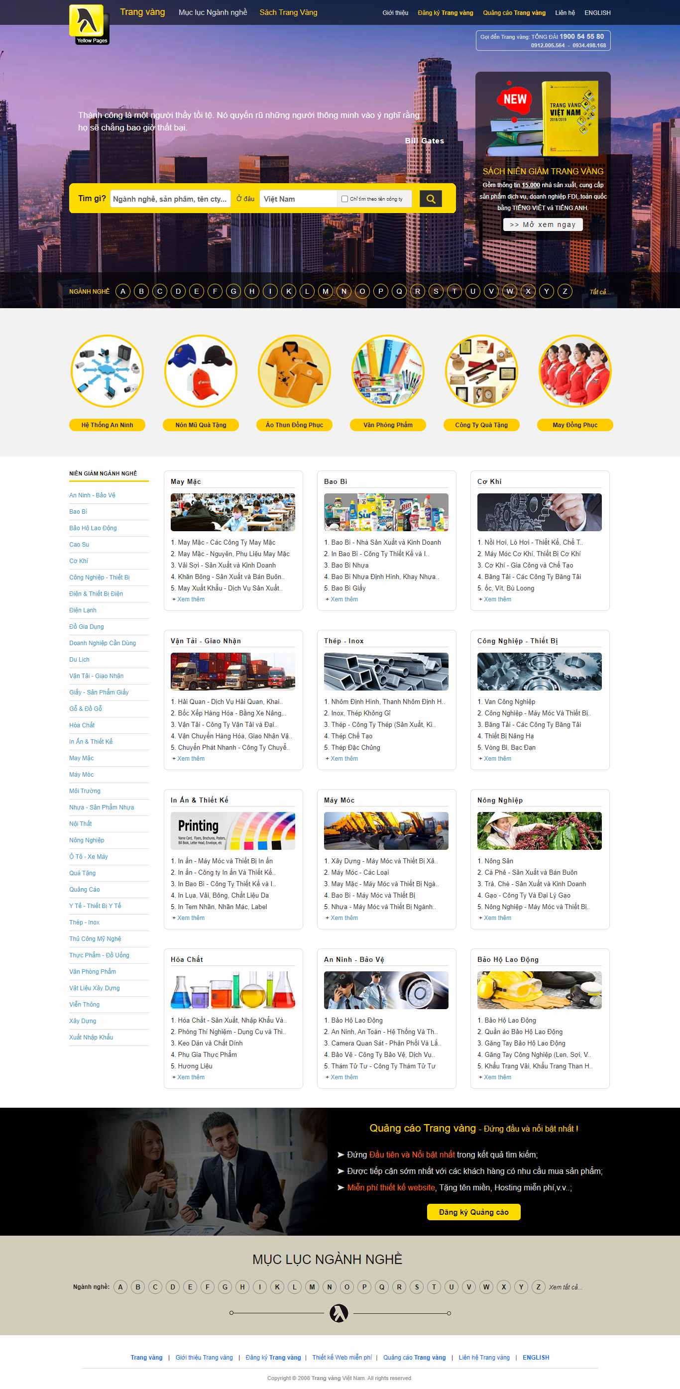 Thiết kế Website Web công ty gạch men - wwwyellowpagesvnnvn
