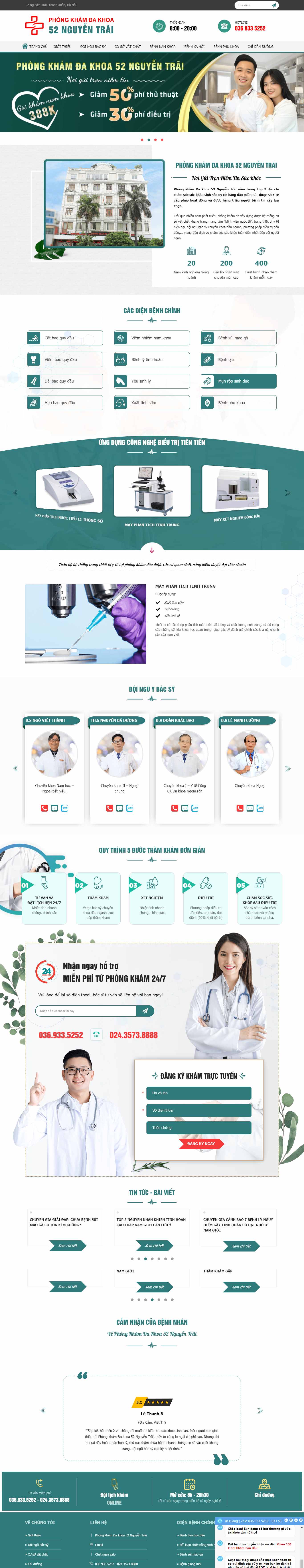 Thiết kế Website Web phòng khám đa khoa - suckhoesinhsanhanoivn
