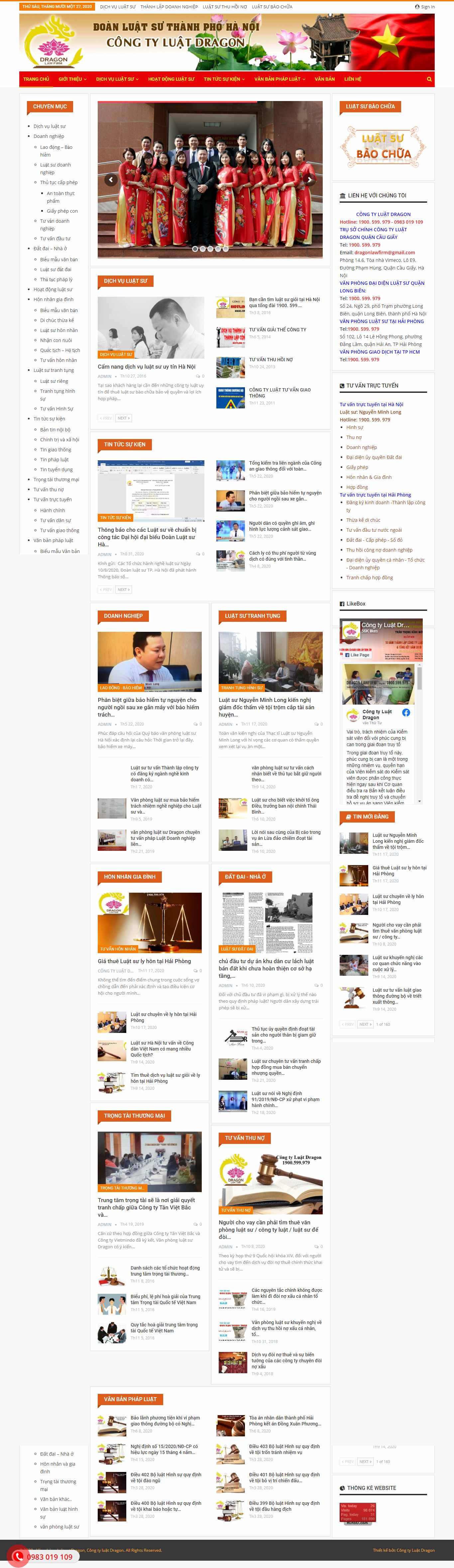 Thiết kế Website Web công ty luật - wwwvanphongluatsucomvn