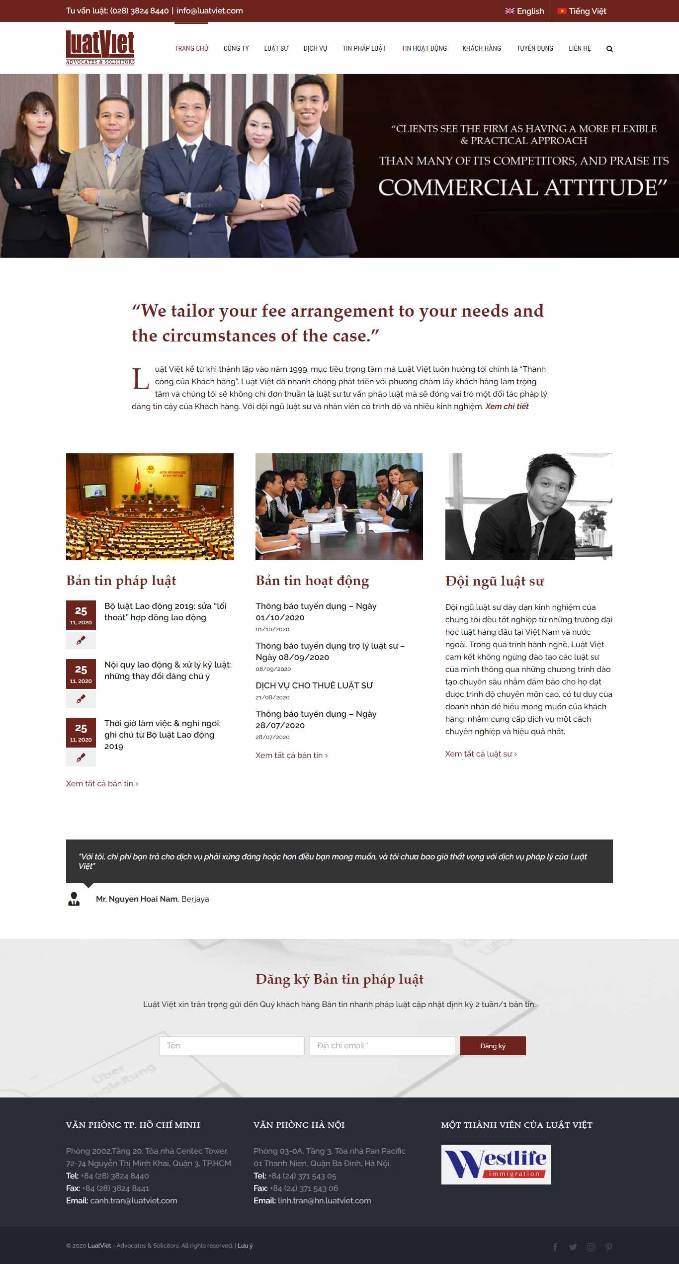 Thiết kế Website Web công ty luật - luatvietcom