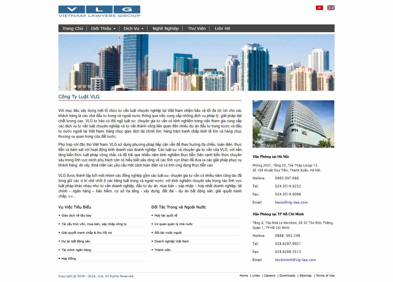 Thiết kế Website Web công ty điện lực - vlg-lawcom