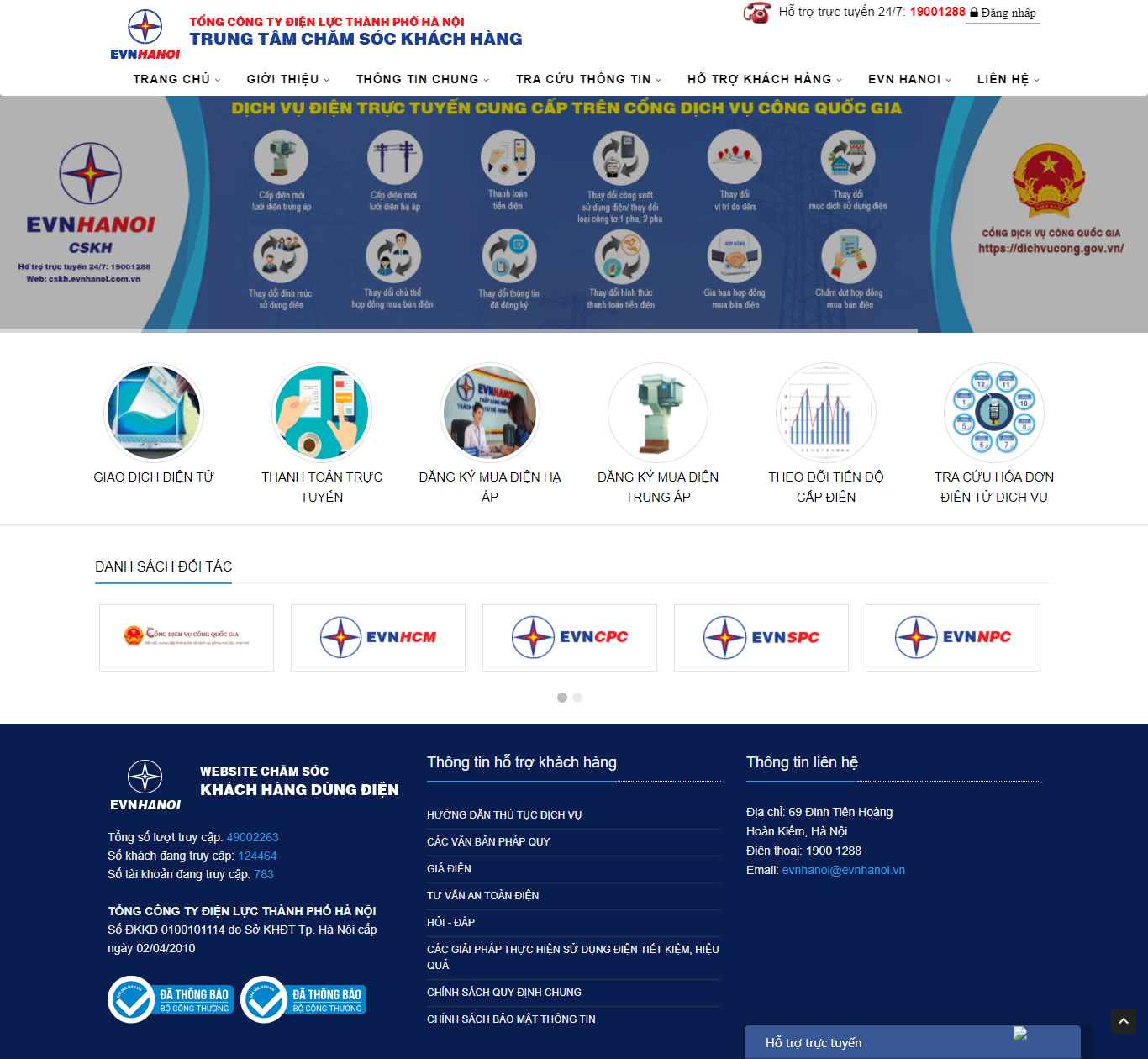 Thiết kế Website Web công ty điện lực - cskhevnhanoicomvn