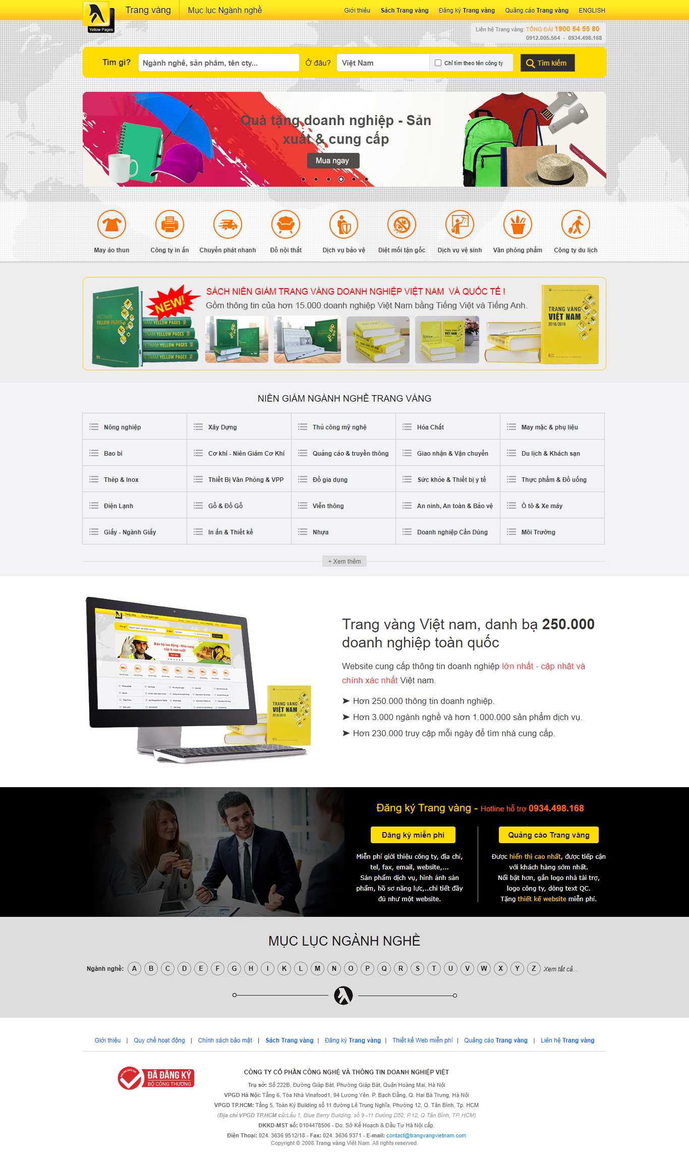 Thiết kế Website Web công ty xi măng - trangvangvietnamcom