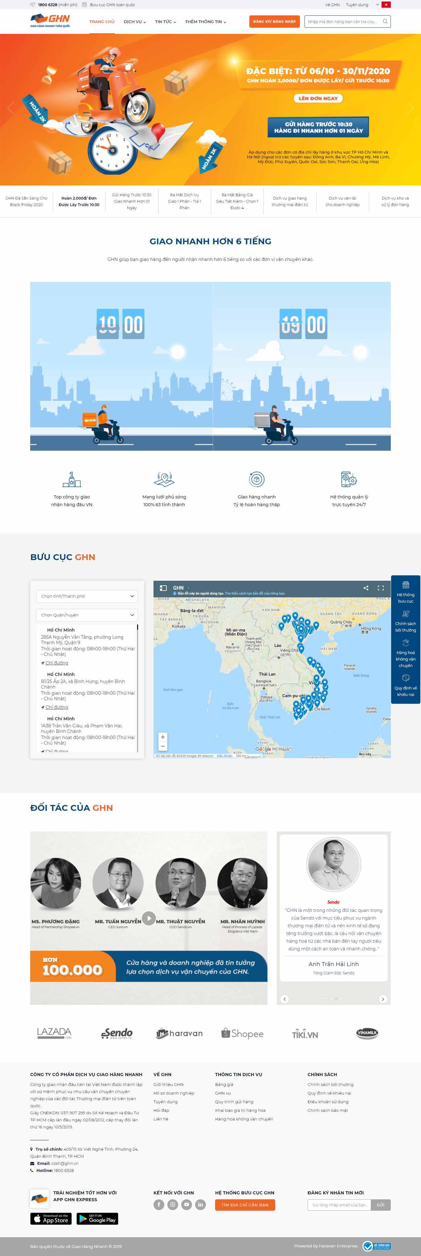 Thiết kế Website Web công ty giao hàng nhanh - ghnvn