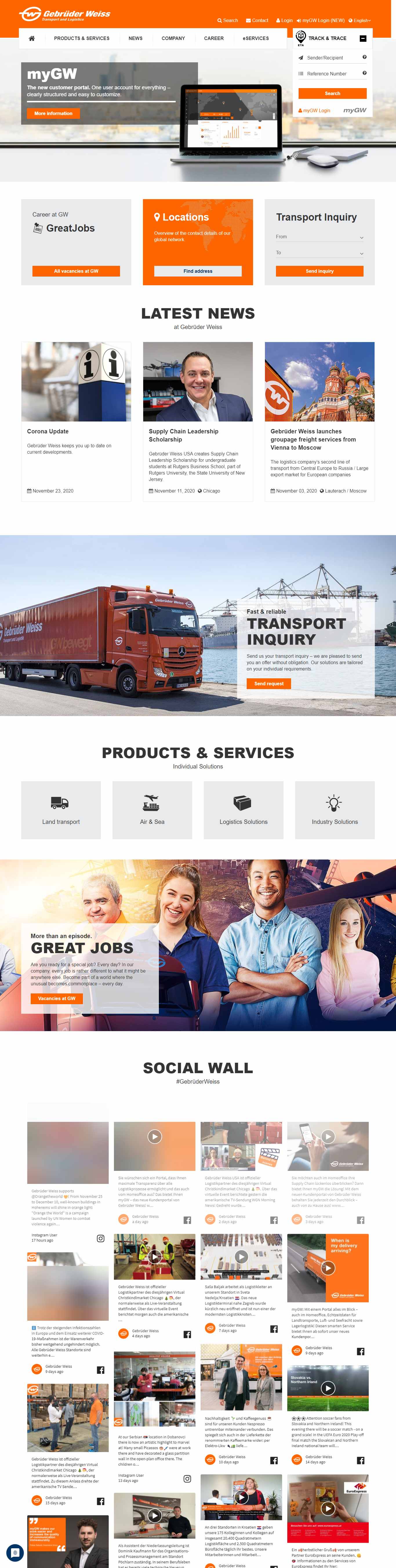 Thiết kế Website Web công ty vận tải - wwwgw-worldcom