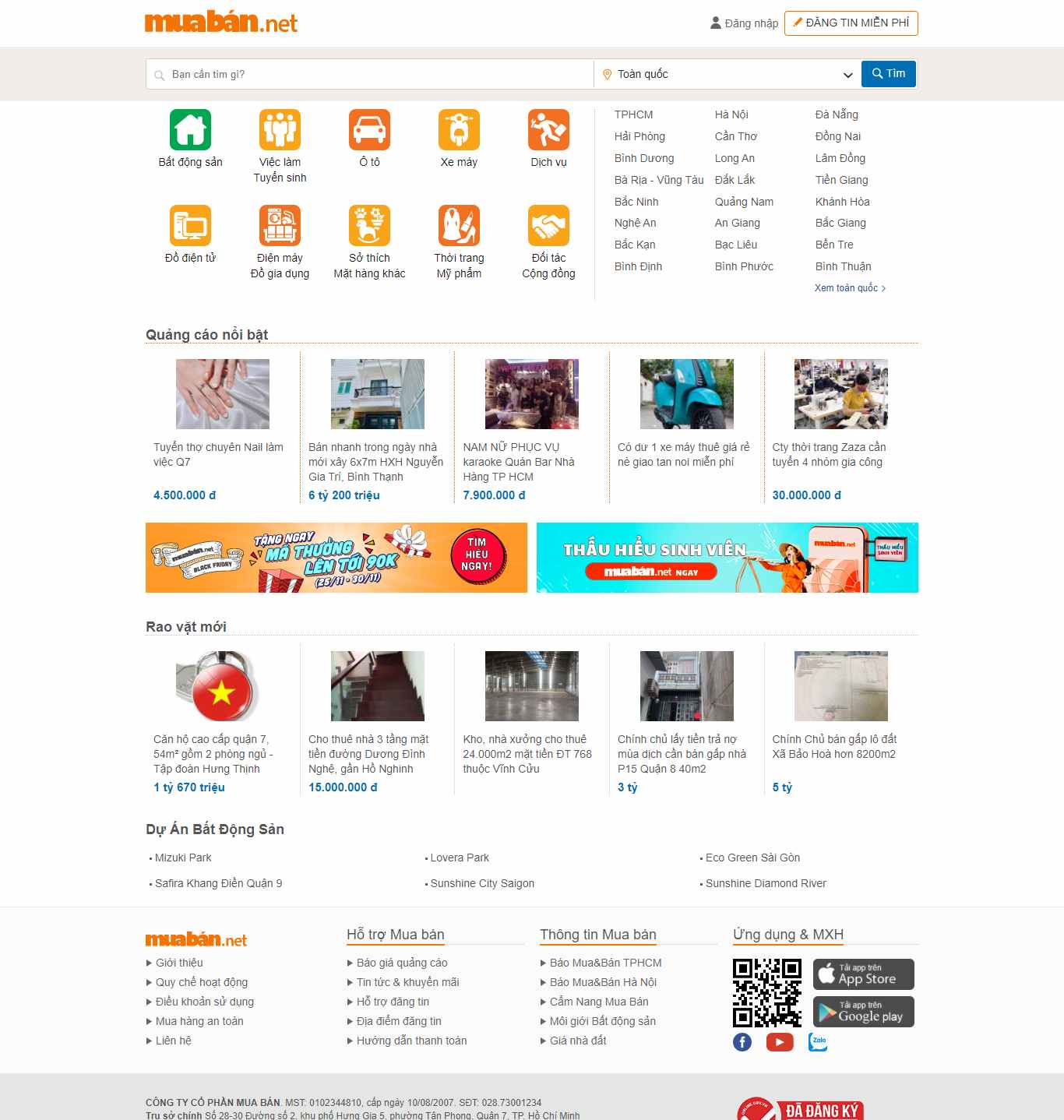Thiết kế Website Web đại lý phân phối - muabannet