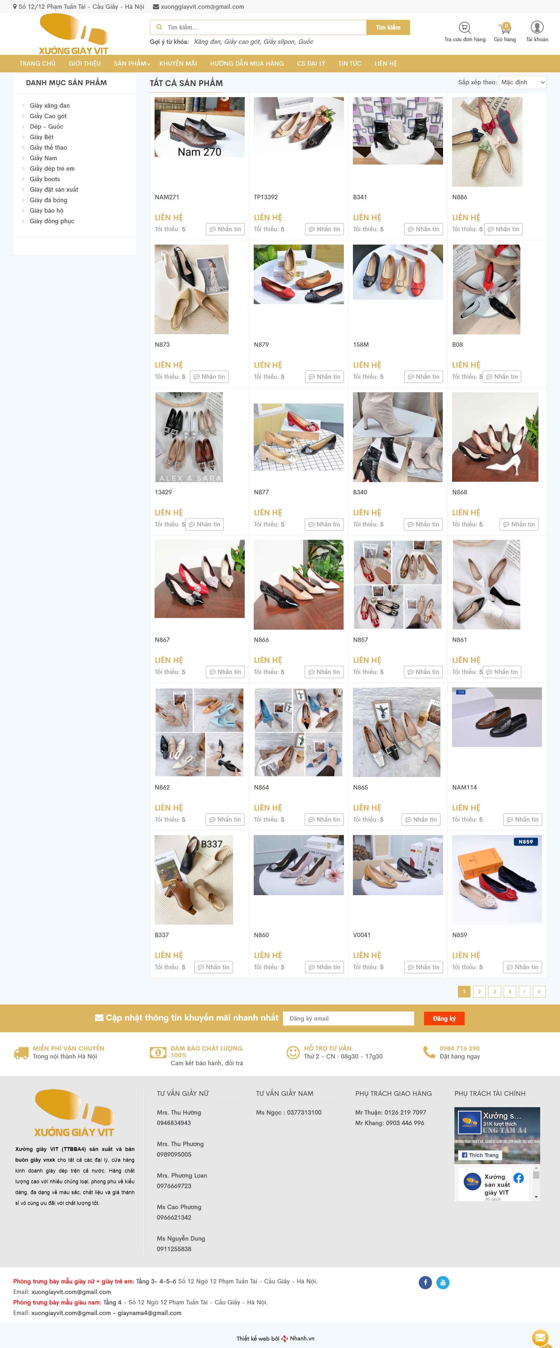 [xuonggiayvit] Thiết kế Website Web xưởng sản xuất giày - xuonggiayvitcom