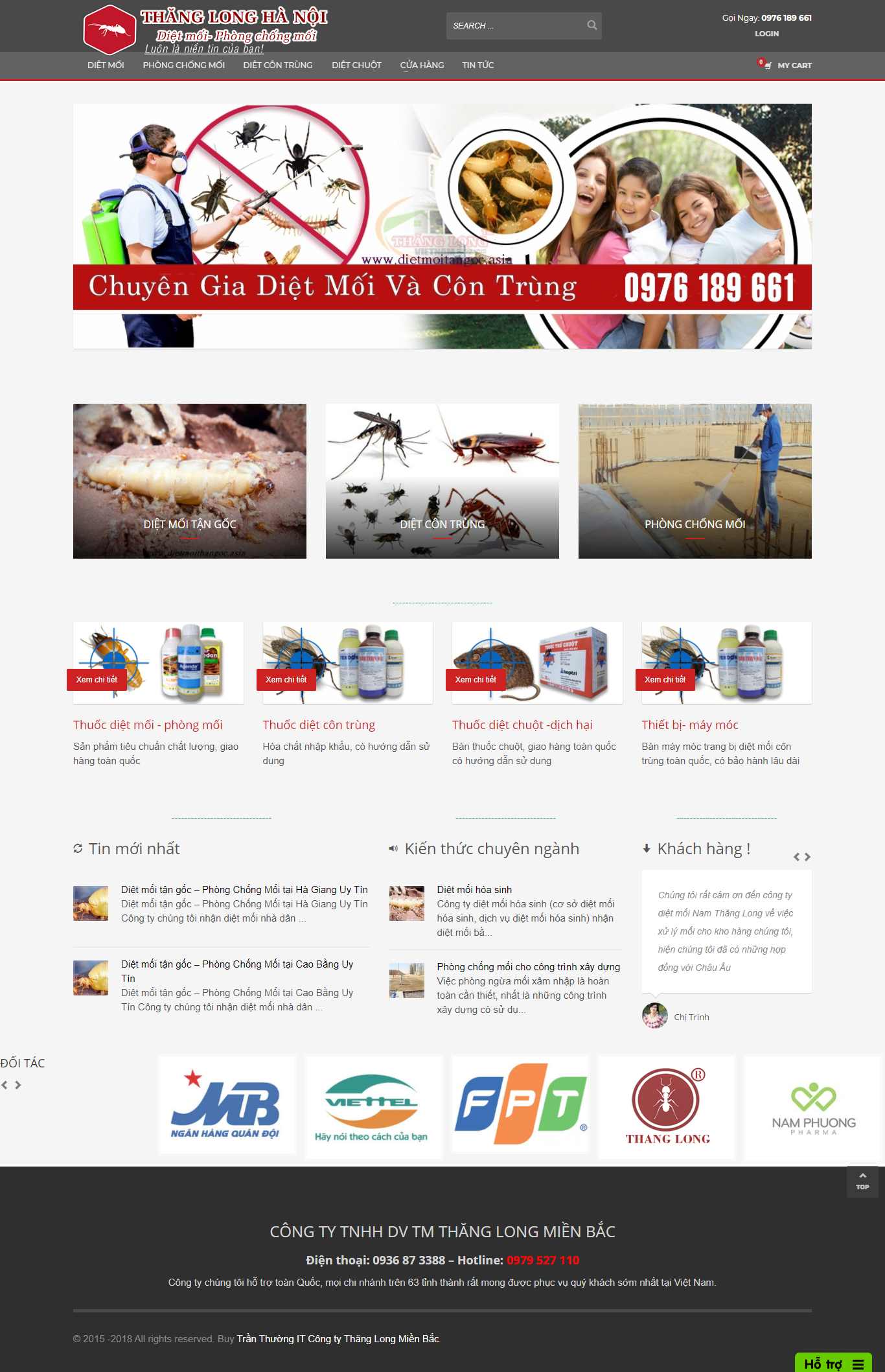 Thiết kế Website Web công ty diệt mối - dietmoitangocasia