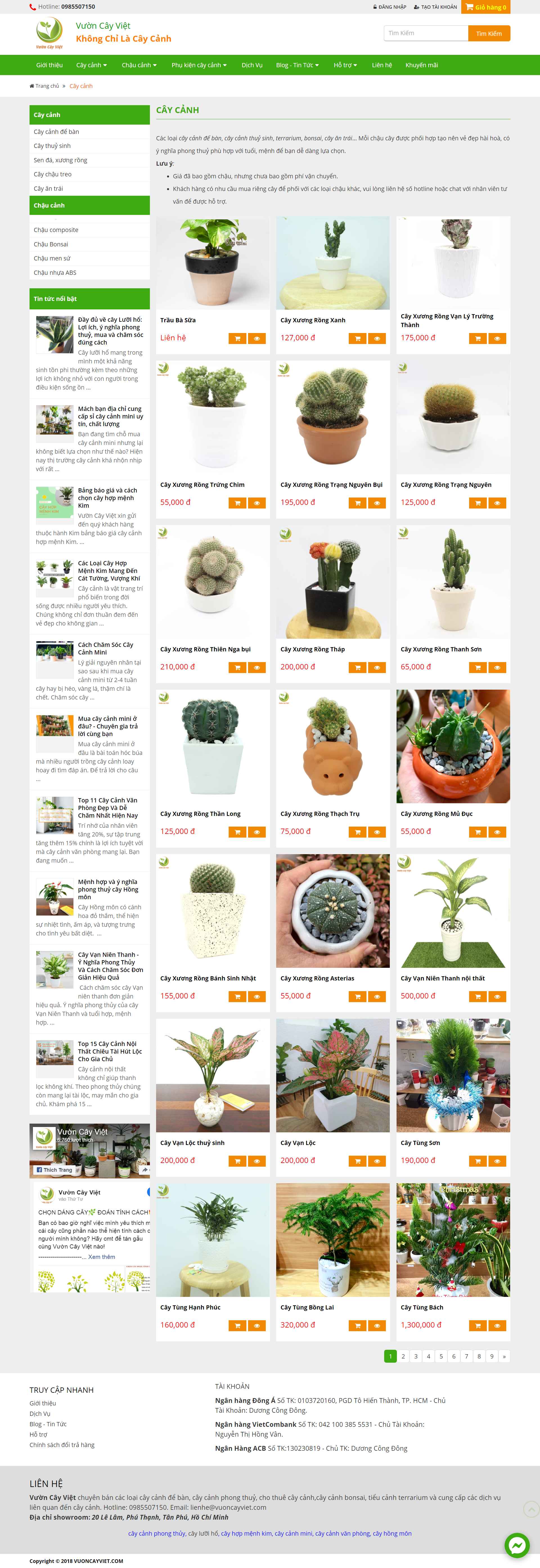 [webcaycanh] Thiết kế Website Web cây cảnh văn phòng - vuoncayvietcom