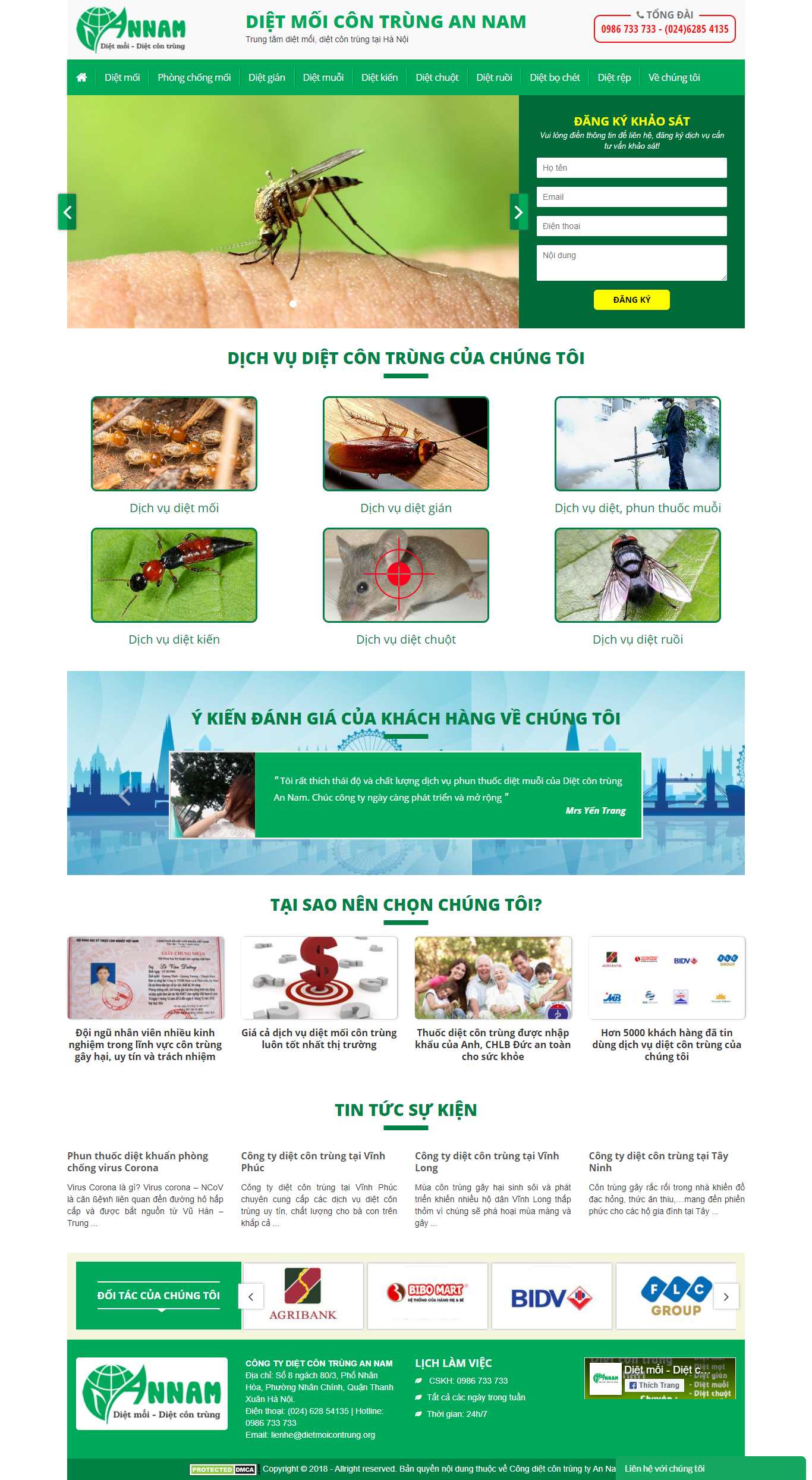 Thiết kế Website Web công ty diệt mối - dietmoicontrungorg