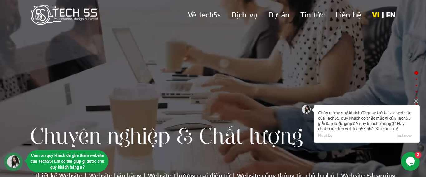 Thiết kế Website web chuyên nghiệp hà nội - tech5scomvn