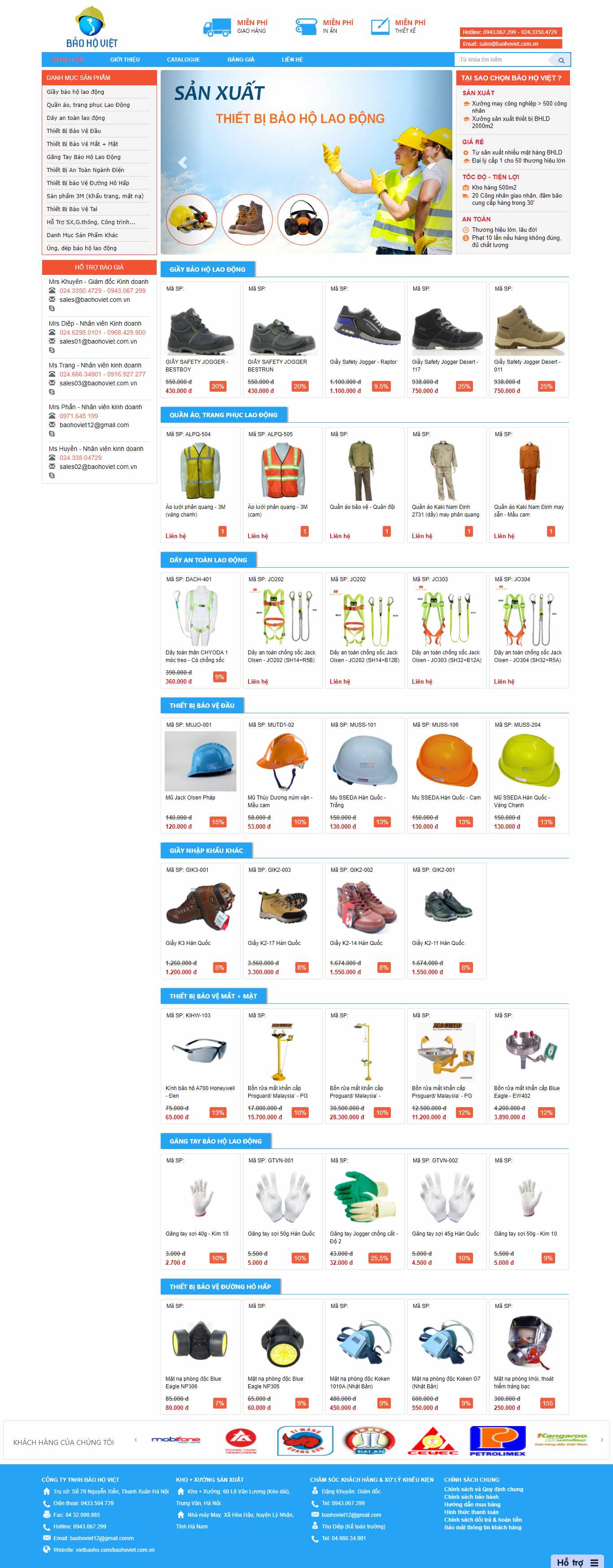 Thiết kế Website Web giày bảo hộ lao động - vietbaohocom