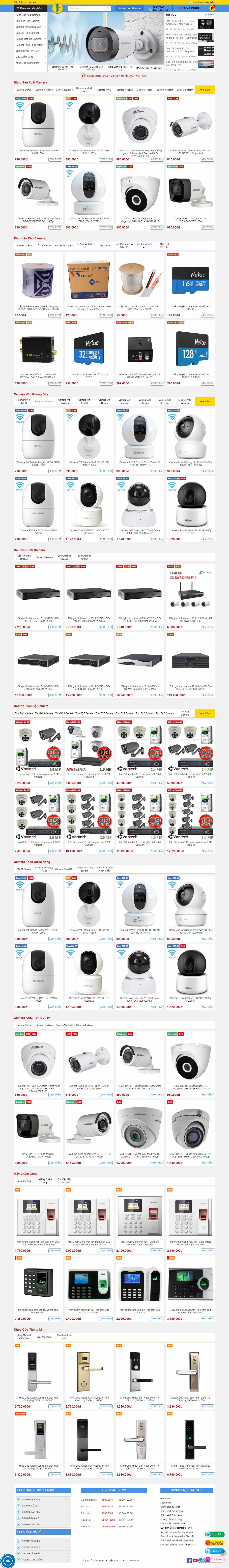 Thiết kế Website Web bán camera không dây - digionevn