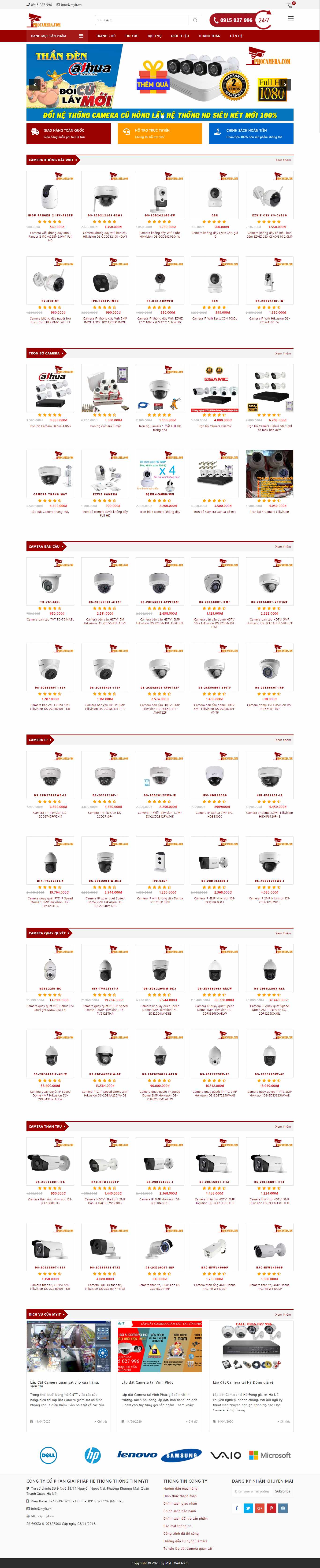 Thiết kế Website Web bán camera không dây - wwwphocameracom