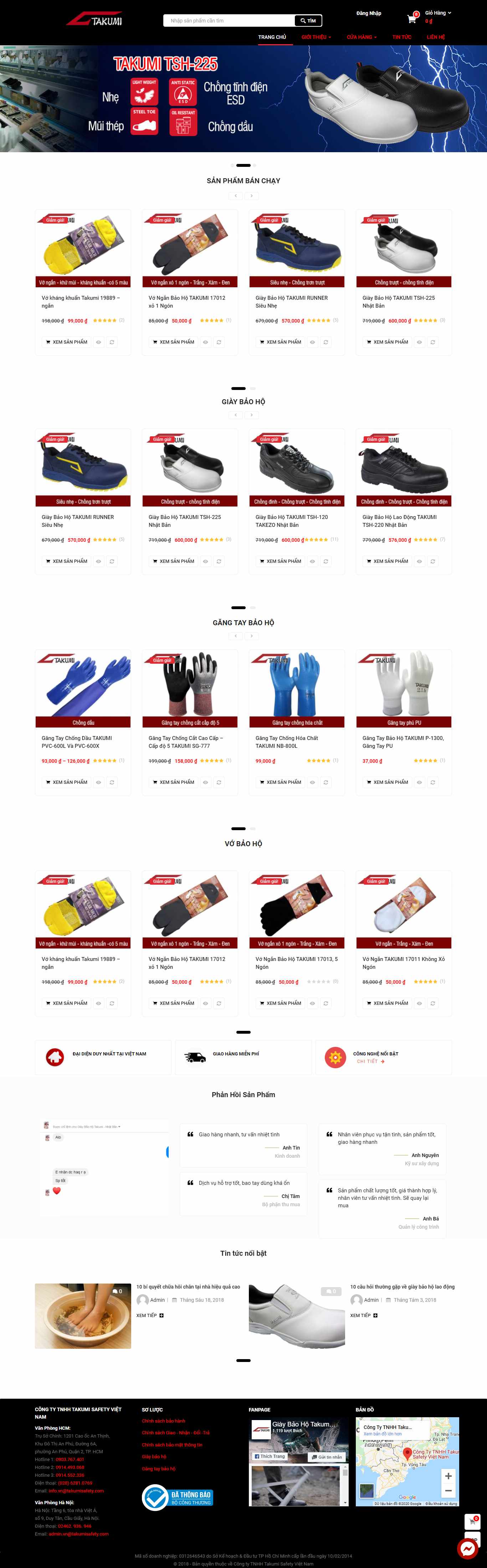 [baoholaodongffd] Thiết kế Website Web giày bảo hộ - takumisafetycomvn