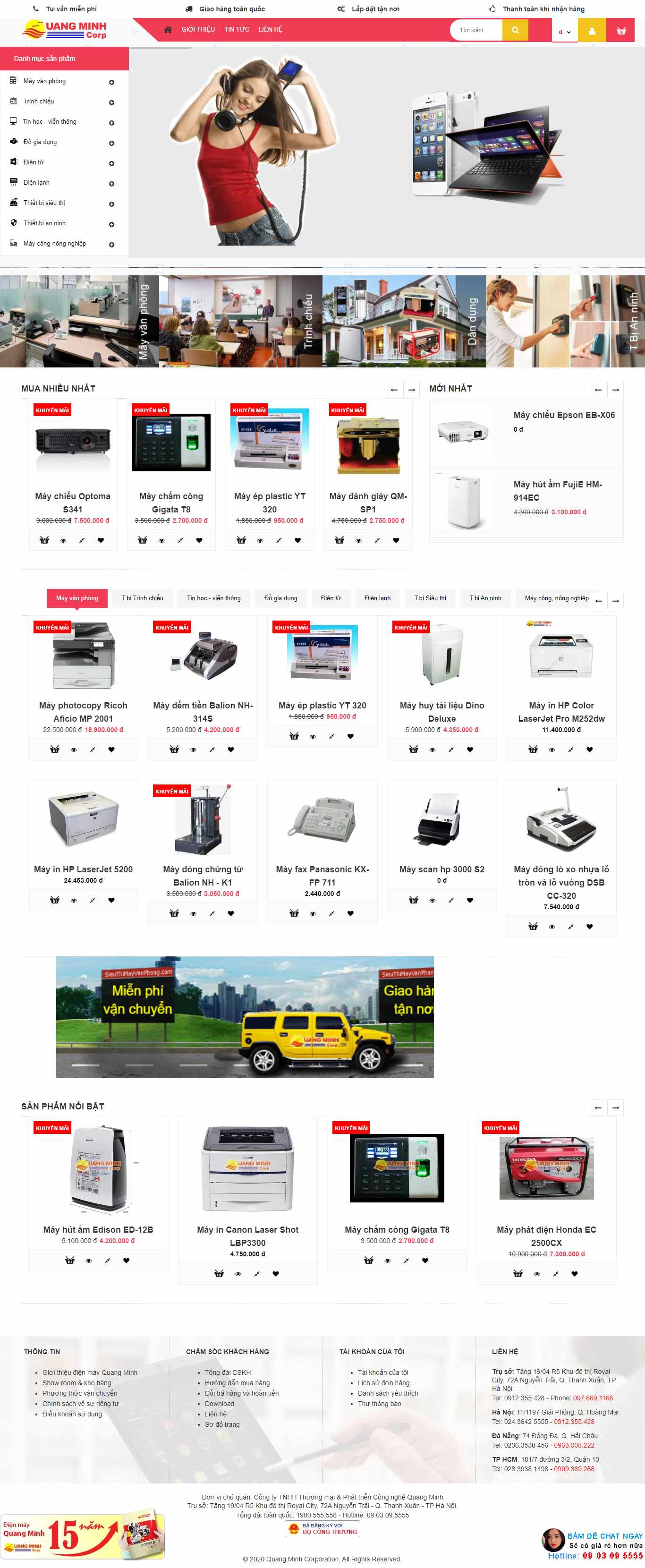 Thiết kế Website Web bán máy photocopy - quangminhvn