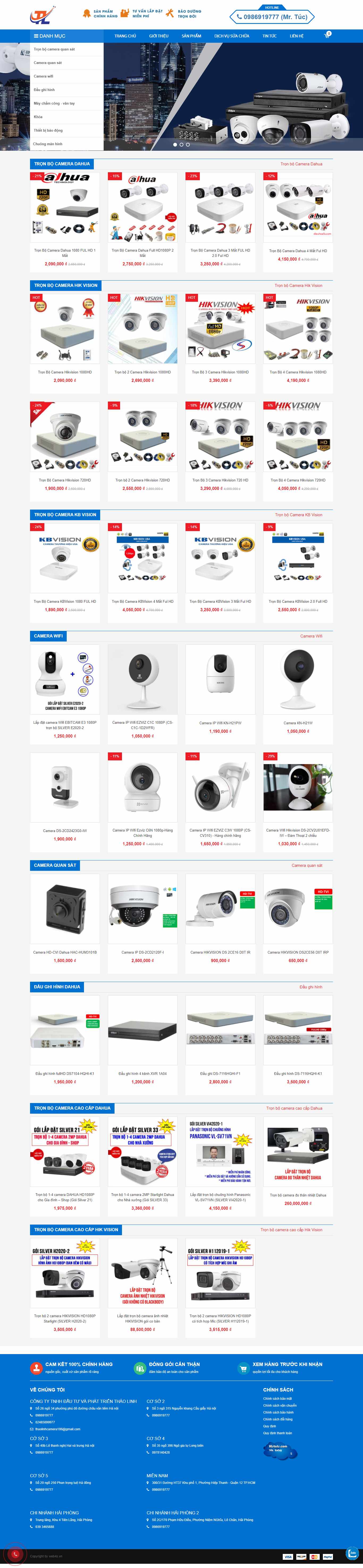 Thiết kế Website Web bán camera giám sát - thaolinhcameravn