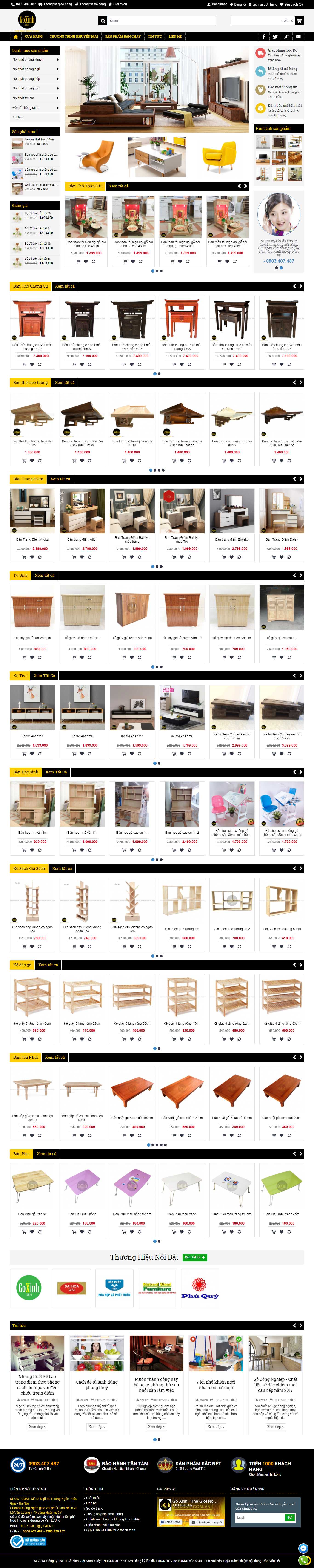 Thiết kế Website Web bàn học cho bé - goxinhcomvn