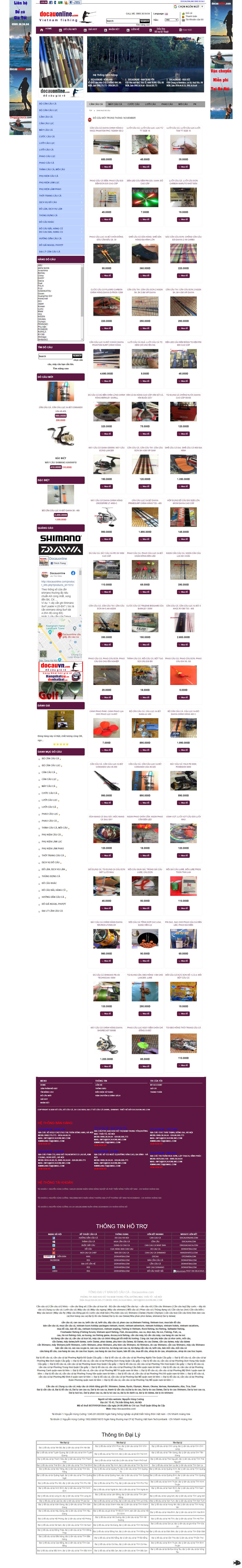 [icauca] Thiết kế Website Web bán đồ câu cá - docauonlinecom