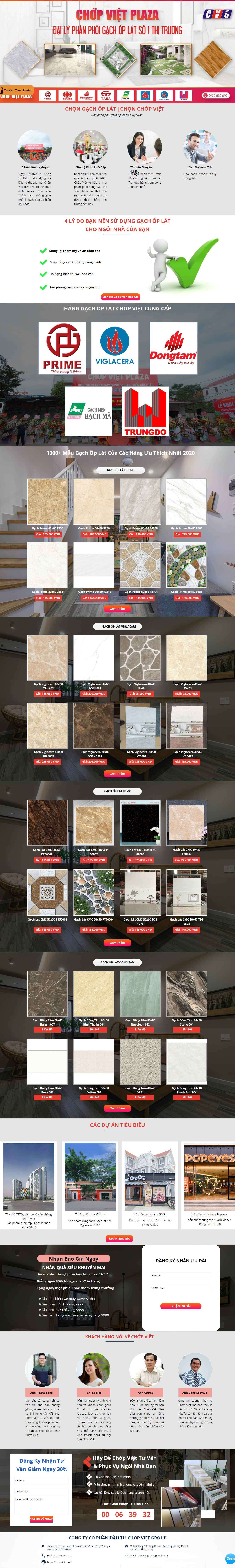Thiết kế Website Web bán gạch ốp lát - gachoplatchopvietcom
