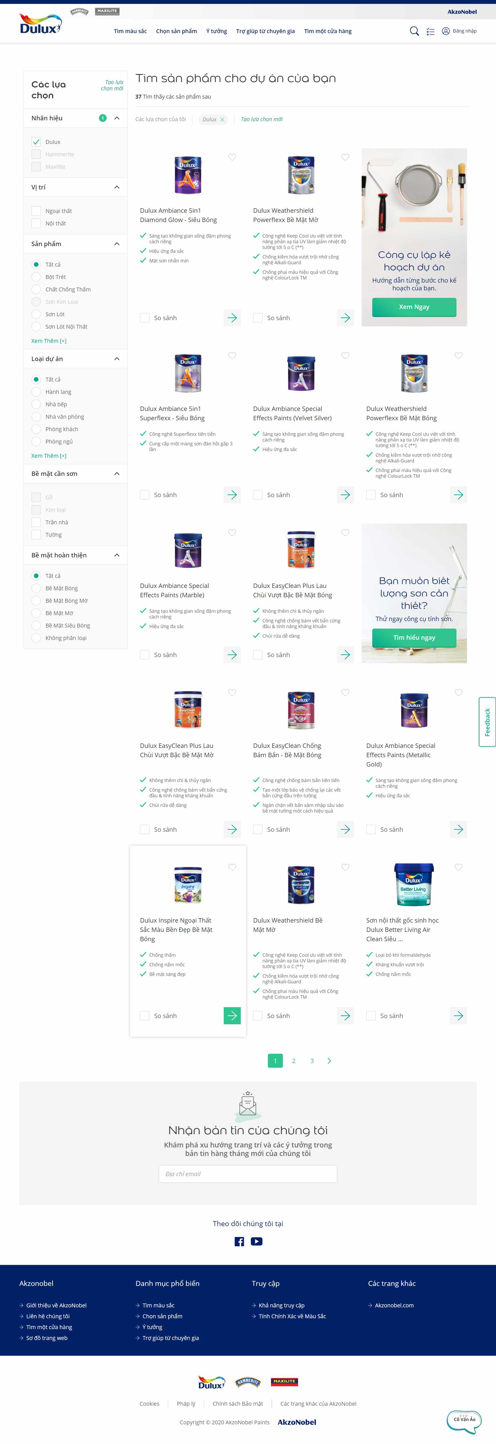 Thiết kế Website web bán sơn - wwwduluxvn