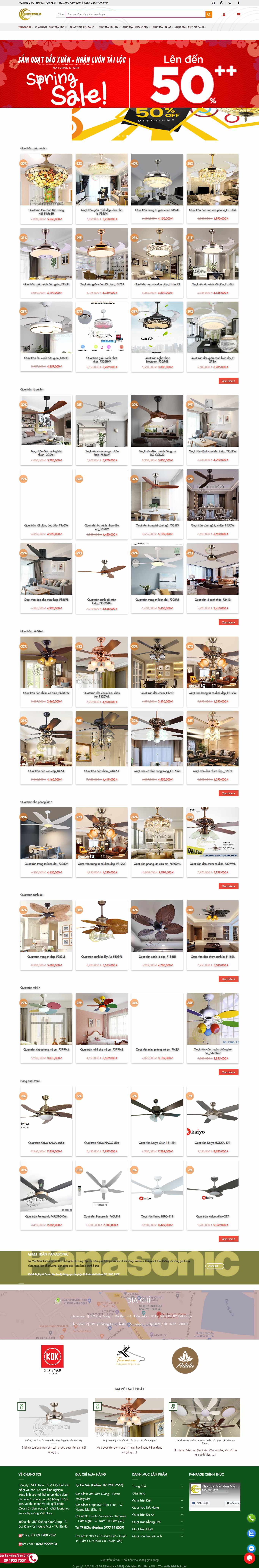 [quattranht] Thiết kế Website Web bán quạt trần - quattrantotvn
