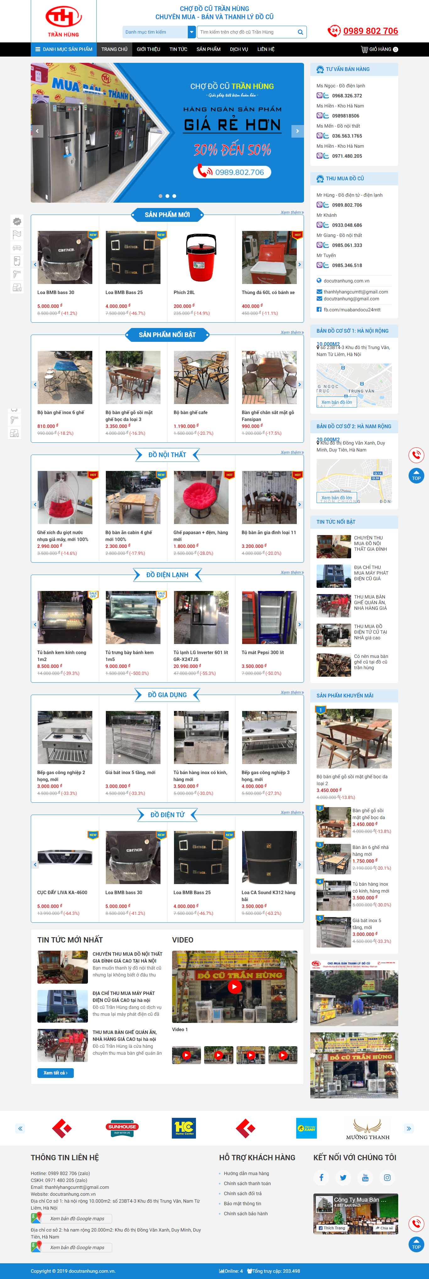 Thiết kế Website Web bán đồ cũ - docutranhungcomvn
