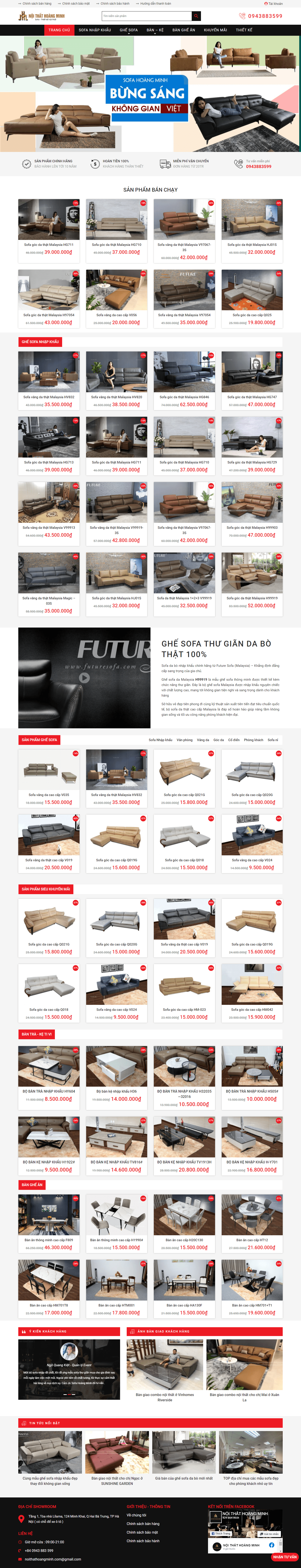 [sofagalaxy] Thiết kế Website Web sofa nhập khẩu - sofahoangminhcom