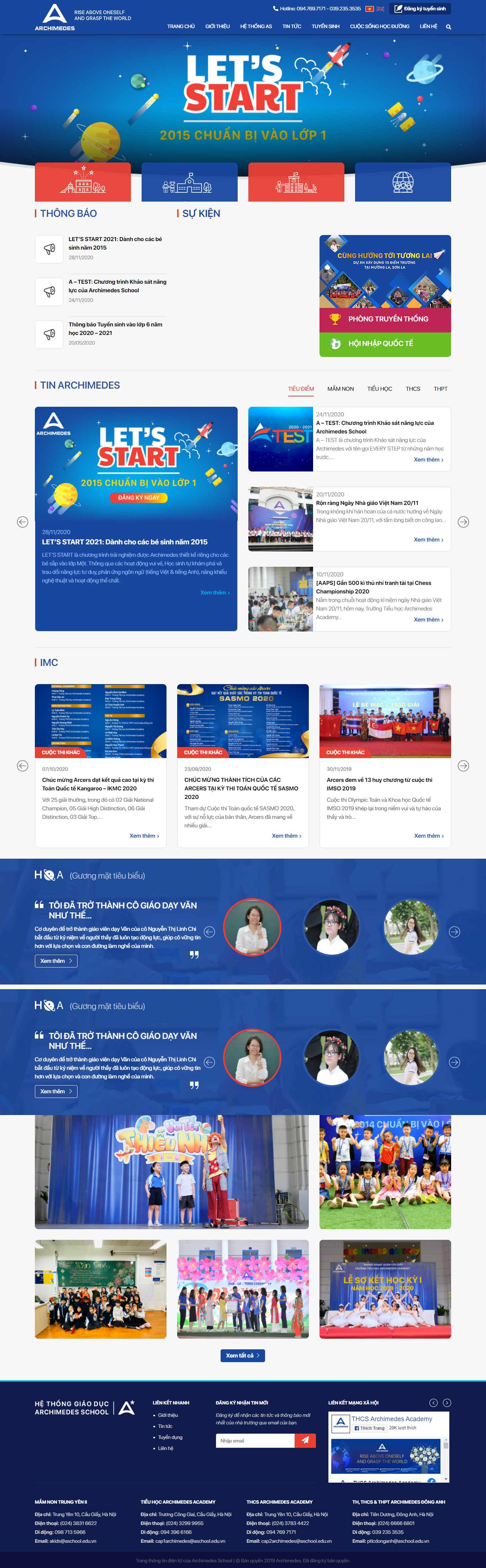 Thiết kế Website Web trung học cơ sở - aschooleduvn