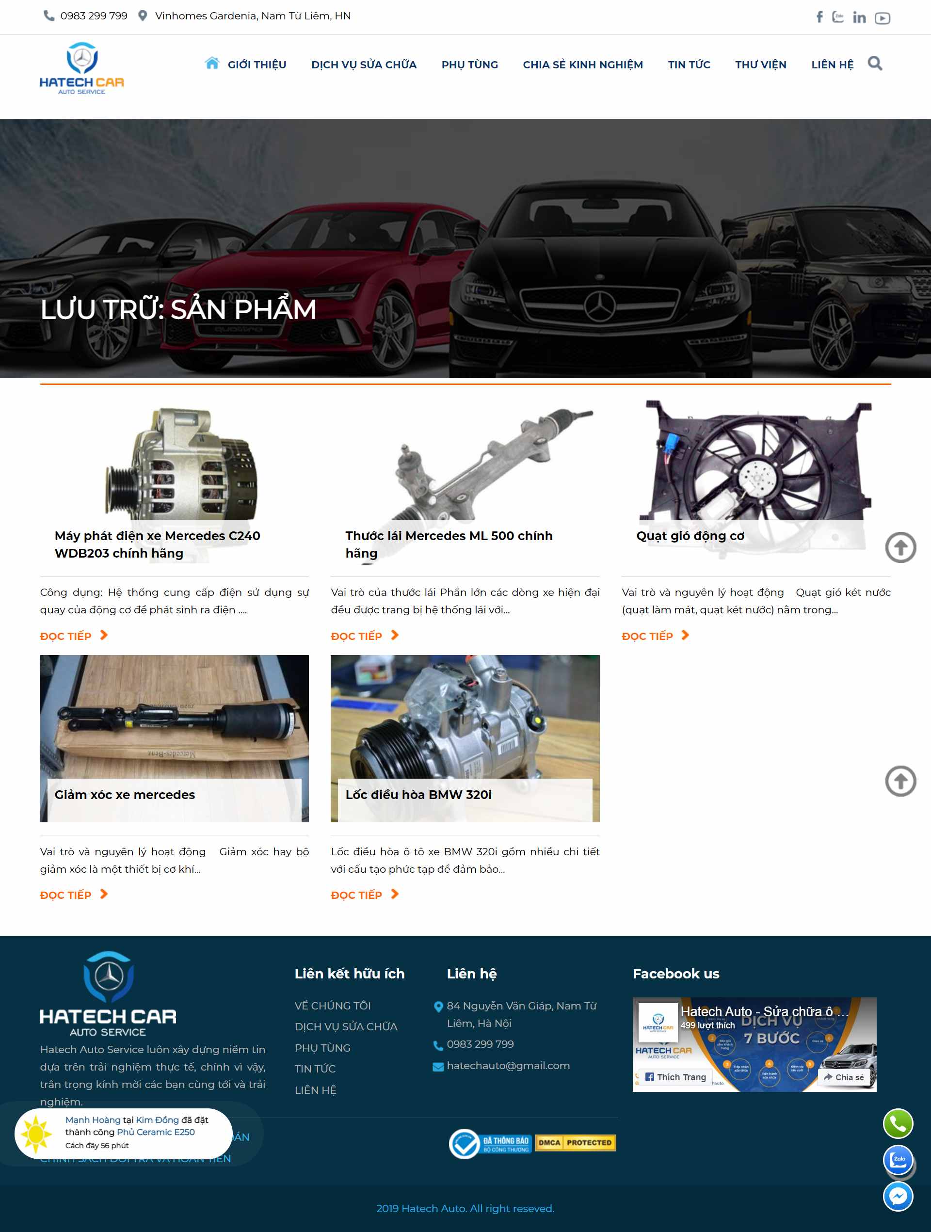 [hyundai-hadong3s] Thiết kế Website Web showroom sửa chữa ô tô, xe máy - hatechautocom