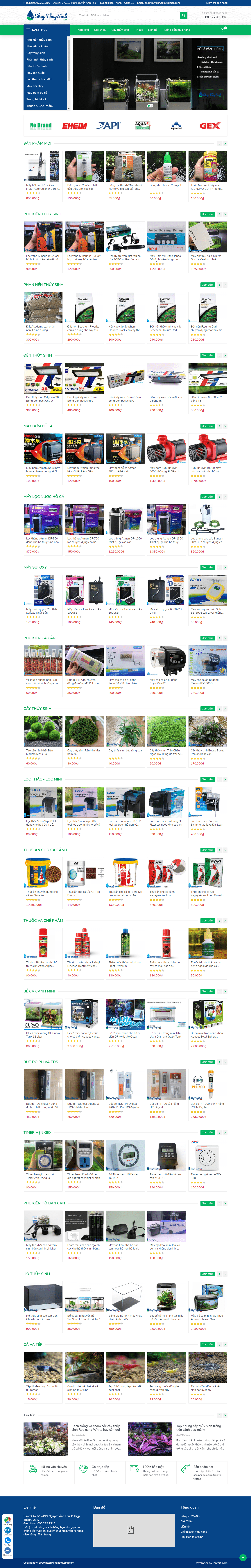 Thiết kế Website Web bán cá cảnh, cây thủy sinh - shopthuysinhcom