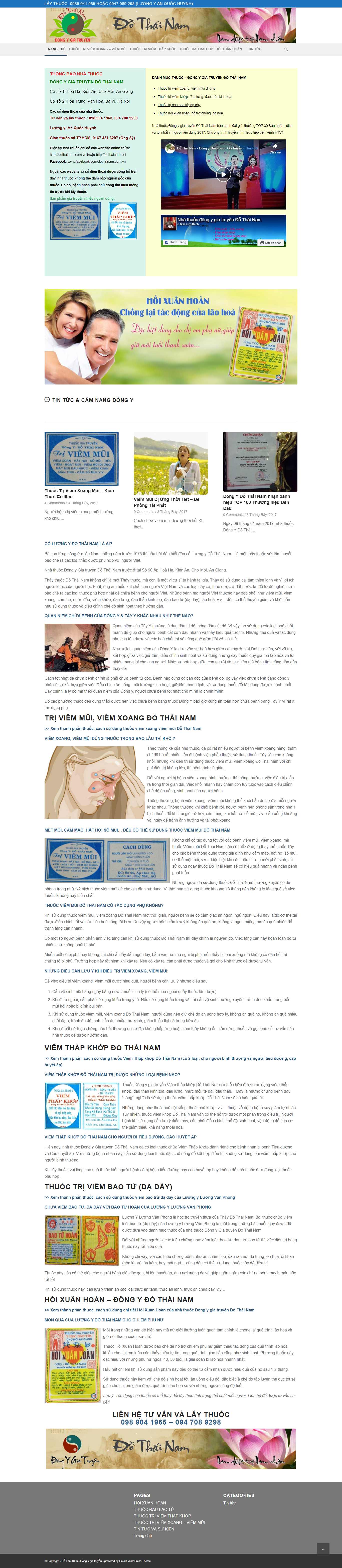 Thiết kế Website Web nhà thuốc đông y - wwwdothainamcomvn