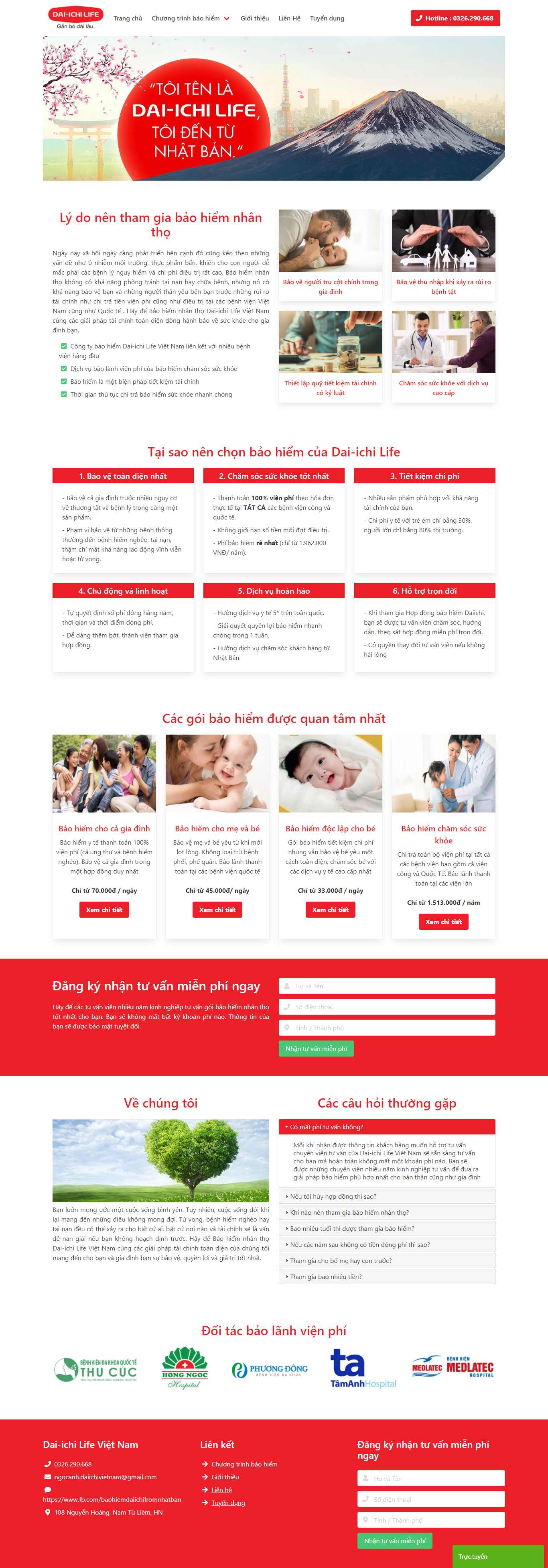 Thiết kế Website Web bán bảo hiểm - baohiemdaiichicomvn